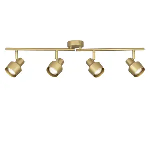 Anise Satin gold effect 4 Light Spotlight bar