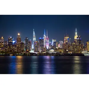 Becquere Night New York by M A X I M - Wrapped Canvas Print 20cm H x 30cm W 3.8cm D