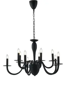 Luminosa ARMSTRONG 10 Light Chandeliers Black 92x53cm