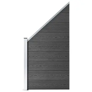 Berkfield Fence Panel WPC 95x(105-180) cm Black