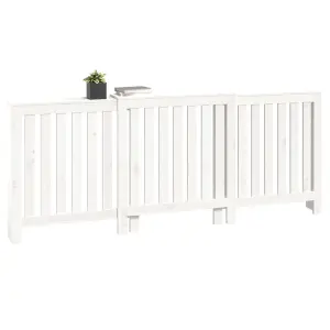 Radiator Cover White 210x21x85 cm Solid Wood Pine