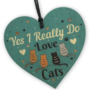 Red Ocean Cat Signs And Plaques For Home Cat Signs For Cat Lovers Wood Heart Cat Signs Funny Gift For Women Men