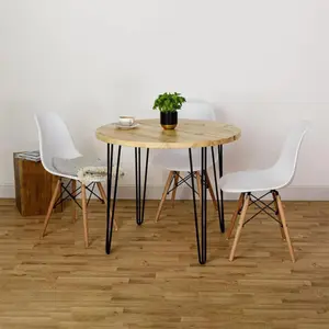 Off the Grain Wood Circular Dining Table - Wooden 100cm Diameter - Table Only