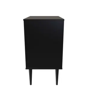 Hong Kong Ready assembled Matt black 3 Drawer Chest of drawers (H)740mm (W)575mm (D)395mm