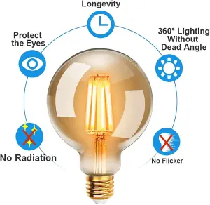 Extrastar 6W Filament Light Bulb E27, 2200K AG806W