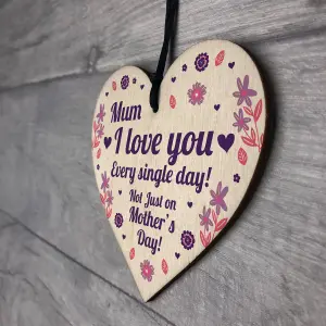 Special Mothers Day Gift Wood Heart Floral Gift For Mum From Daughter Son Keepsake