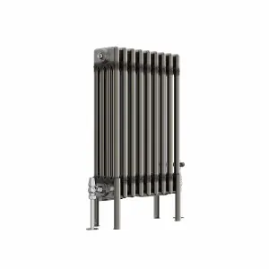 Right Radiators 600x425 mm Horizontal Traditional 4 Column Cast Iron Style Radiator Raw Metal