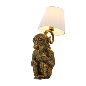 Litecraft Maurice Gold 1 Light Monkey Table Lamp