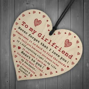 Girlfriend Gift For Anniversary Valentines Day Wood Heart Soulmate Gifts For Her