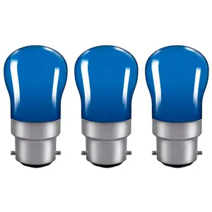 Crompton Lamps 15W Pygmy B22 Dimmable Blue (3 Pack)