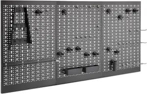 VonHaus Tool Pegboard, 45pc for Shed & Garage Wall Storage Tool Board, Secure Tool Organiser Wall Mounted