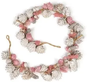 Christmas Dining Table Centrepiece Pink Xmas Decoration Table Garland Decorative Christmas Garland 1.2m