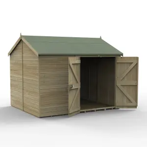 Timberdale 10x8 Reverse Apex Shed No Window - Double Door