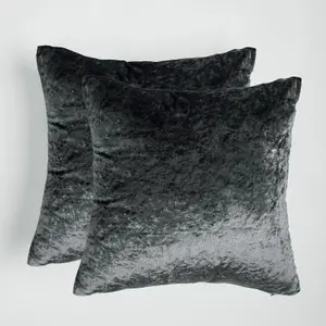 Luxury Crushed Velvet Set of 2 Filled Cushions and Covers