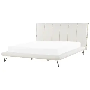 Faux Leather EU Super King Size Bed White BETIN