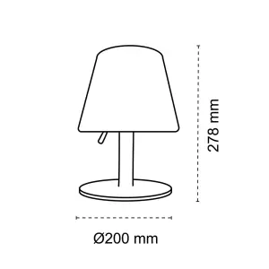 Luminosa Silver Solar LED Table Lamp 0.5W 200Lm 4000K IP44