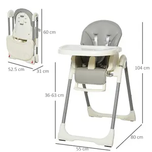 Babies High Chair Grey