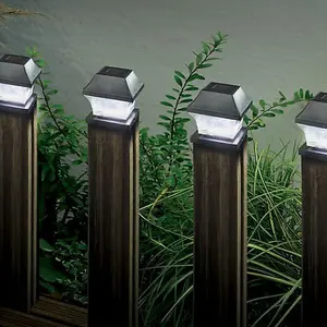 2 Pack 3L Solar Garden Fence Post Light