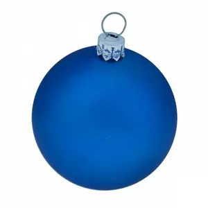 Luxury Shatterproof Baubles Ornament (Set of 4) Aqua Turquoise Satin