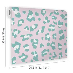 Envy Big Cat Bubblegum Animal Print Smooth Wallpaper