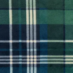 OHS Husdon Flannel Check Fleece Throw - Navy/Green