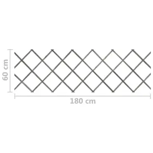 Berkfield Trellis Fences 5 pcs Grey Solid Firwood 180x60 cm