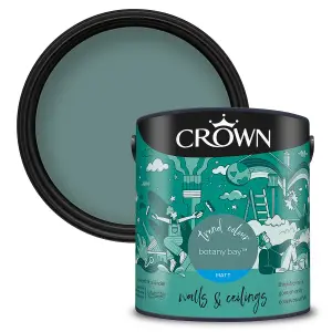 Crown Walls & Ceilings Matt Emulsion Paint Botany Bay - 2.5L