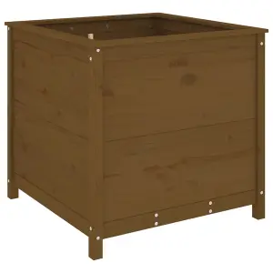 Berkfield Garden Planter Honey Brown 82.5x82.5x78 cm Solid Wood Pine