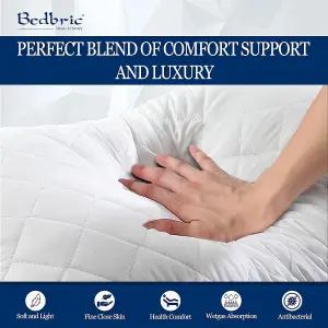 Bedbric Pillows 6 Pack Bed Pillow & Hotel Pillows Quilted Side Sleeper Pillow