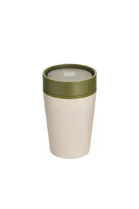 Circular Coffee Cup 8oz Cream & Honest Green