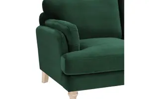 Regent 2 Seater Sofa, Dark Green Velvet