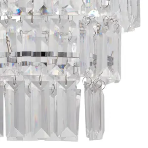 First Choice Lighting Three Tier Acrylic Crystal Light Shade