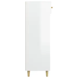 Berkfield Shoe Cabinet High Gloss White 60x35x105 cm Engineered Wood