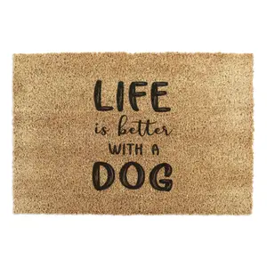 Life Is Better With A Dog Doormat (90 x 60cm)