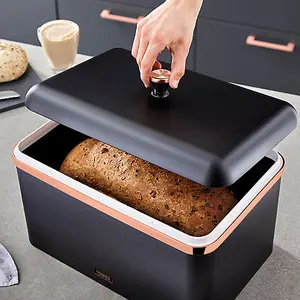 Tower Cavaletto Bread Bin Black