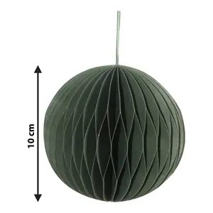 Green & white Paper Round Hanging decoration set, Set of 2