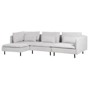 Right Hand Modular Fabric Corner Sofa Grey EGERIS