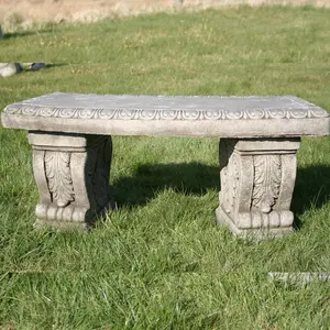 Superb Classic Stone Cast Garden Bench