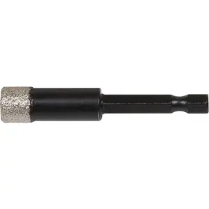 12mm Vacuum Brazed Diamond Drill Bit - Hex Shank - Suitable For Use With Drills