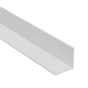 3 x White 1 Metre UPVC Plastic Rigid Angle 40 x 40mm Corner Cover Trim 90 Degree