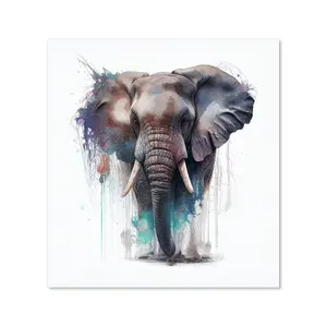 Elephant Splashart Premium Glass Kitchen Splashback W600mm x H650mm