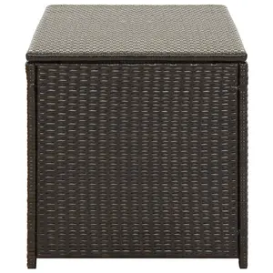 Berkfield Garden Storage Box Poly Rattan 100x50x50 cm Brown