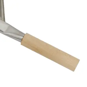 Dellonda Stainless Steel Pizza Oven Peel Paddle, 11 x 15" with 5" Wooden Handle