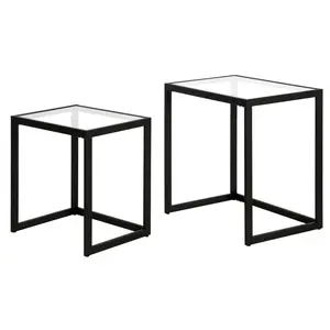 Harr 2 Piece Side Table Set Black