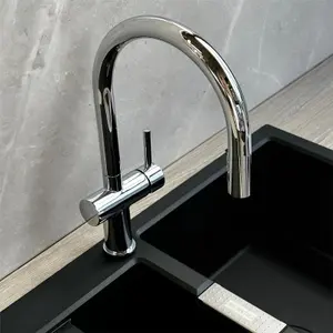 Liquida W19CH Single Lever Pull Out Head Chrome Kitchen Mixer Tap