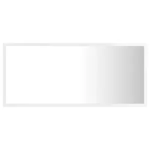 Berkfield LED Bathroom Mirror High Gloss White 90x8.5x37 cm Engineered Wood