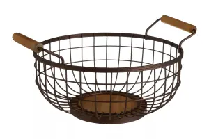 Interiors by Premier Vertex Bronze Powder Coated Fruit Basket