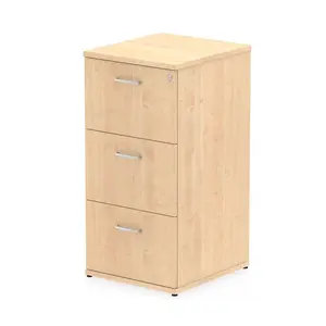 Impulse 50cm Wide 3 -Drawer File Cabinet Maple