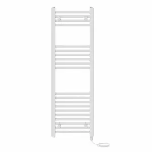 Right Radiators Prefilled Electric Straight Heated Towel Rail Bathroom Ladder Warmer Rads - White 1200x400 mm