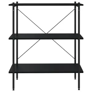 Berkfield 3-Tier Shelving Unit Black 80x40x92 cm